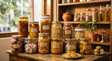 Home-made pickles, namkeen and sweets